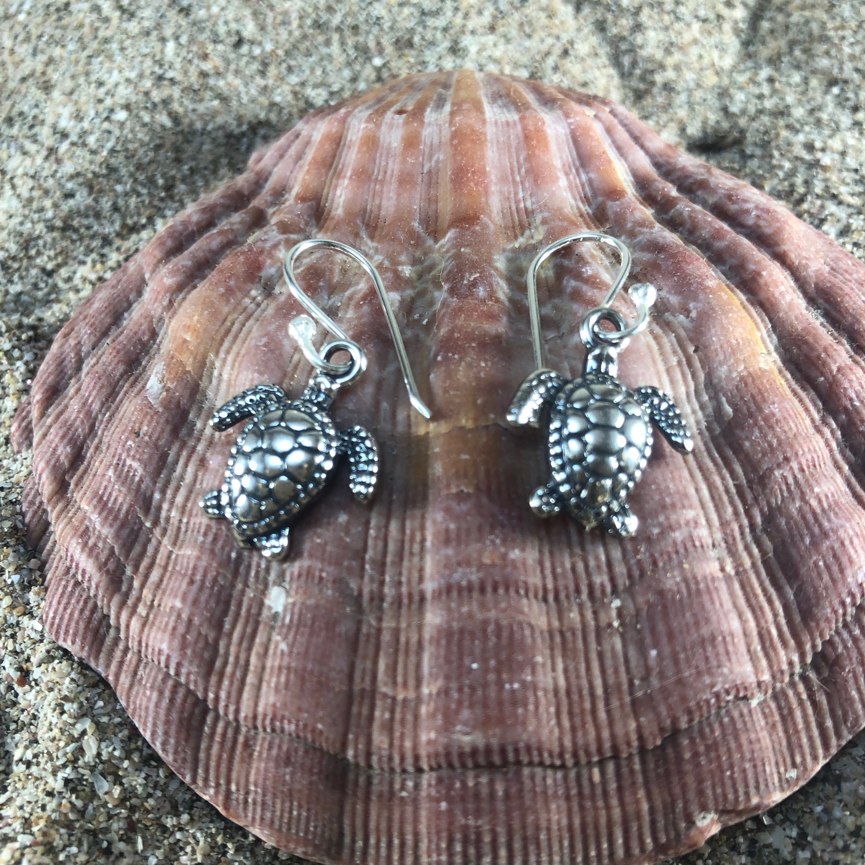 Turtle Earrings Sterling-Jenstones Jewelry