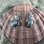 Load image into Gallery viewer, Turtle Earrings Sterling-Jenstones Jewelry
