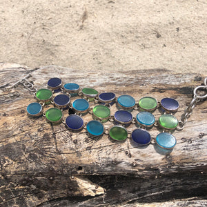 Triple Link Bracelet Ocean Bliss Sea Glass-Jenstones Jewelry