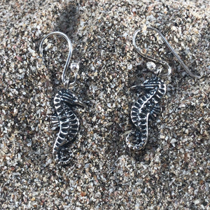 Sea Horse Earrings Sterling-Jenstones Jewelry