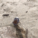 Load image into Gallery viewer, Geode Agate Amethyst Sterling Silver Ring-Jenstones Jewelry
