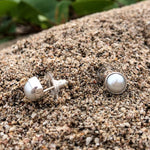 Load image into Gallery viewer, White Fresh Water Pearl Post Earrings-Jenstones Jewelry
