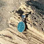 Load image into Gallery viewer, Ocean Blue Oval Druzy Pendant-Jenstones Jewelry
