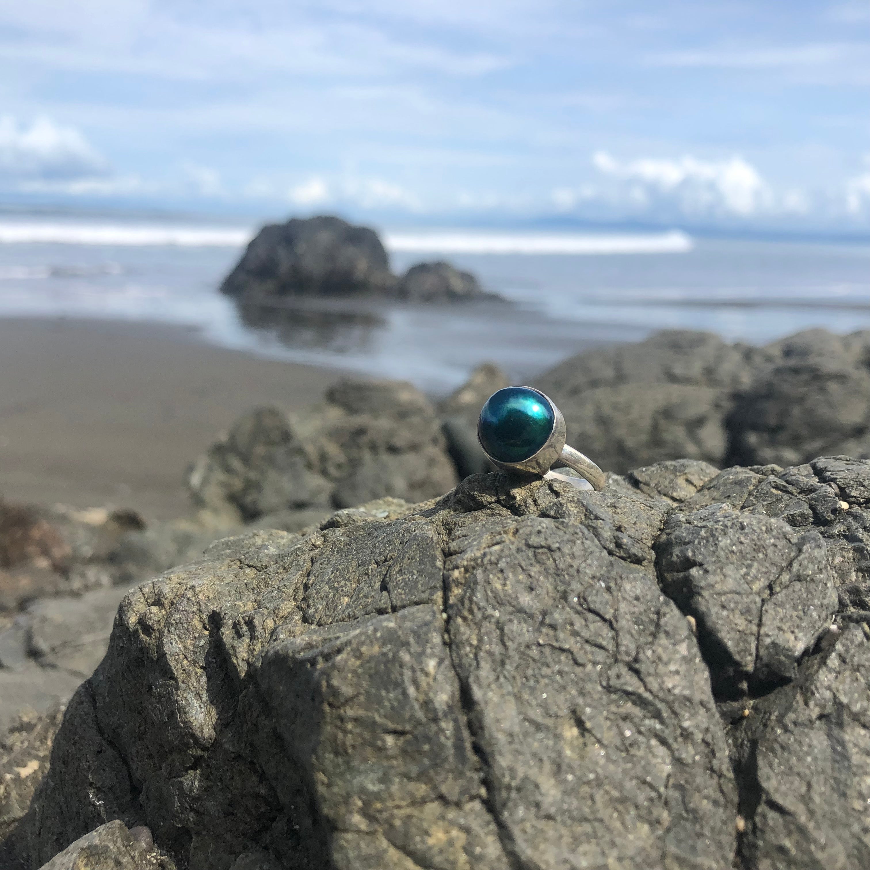 Mermaid Blue Pearl Ring-Jenstones Jewelry