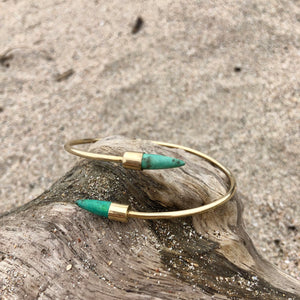 Turquoise Tusk Wrap Bracelet-Jenstones Jewelry