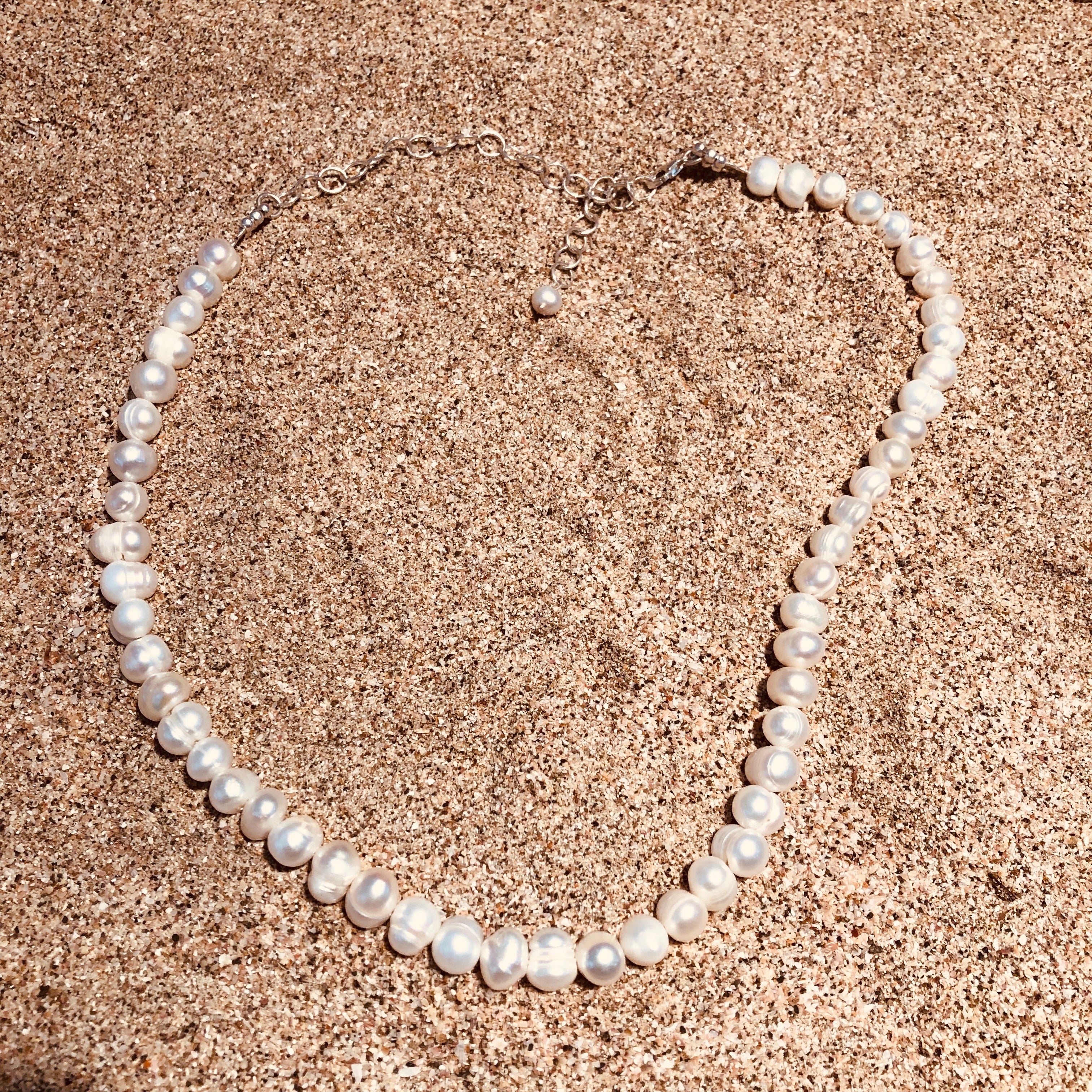Pearl Necklace White Freshwater-Jenstones Jewelry