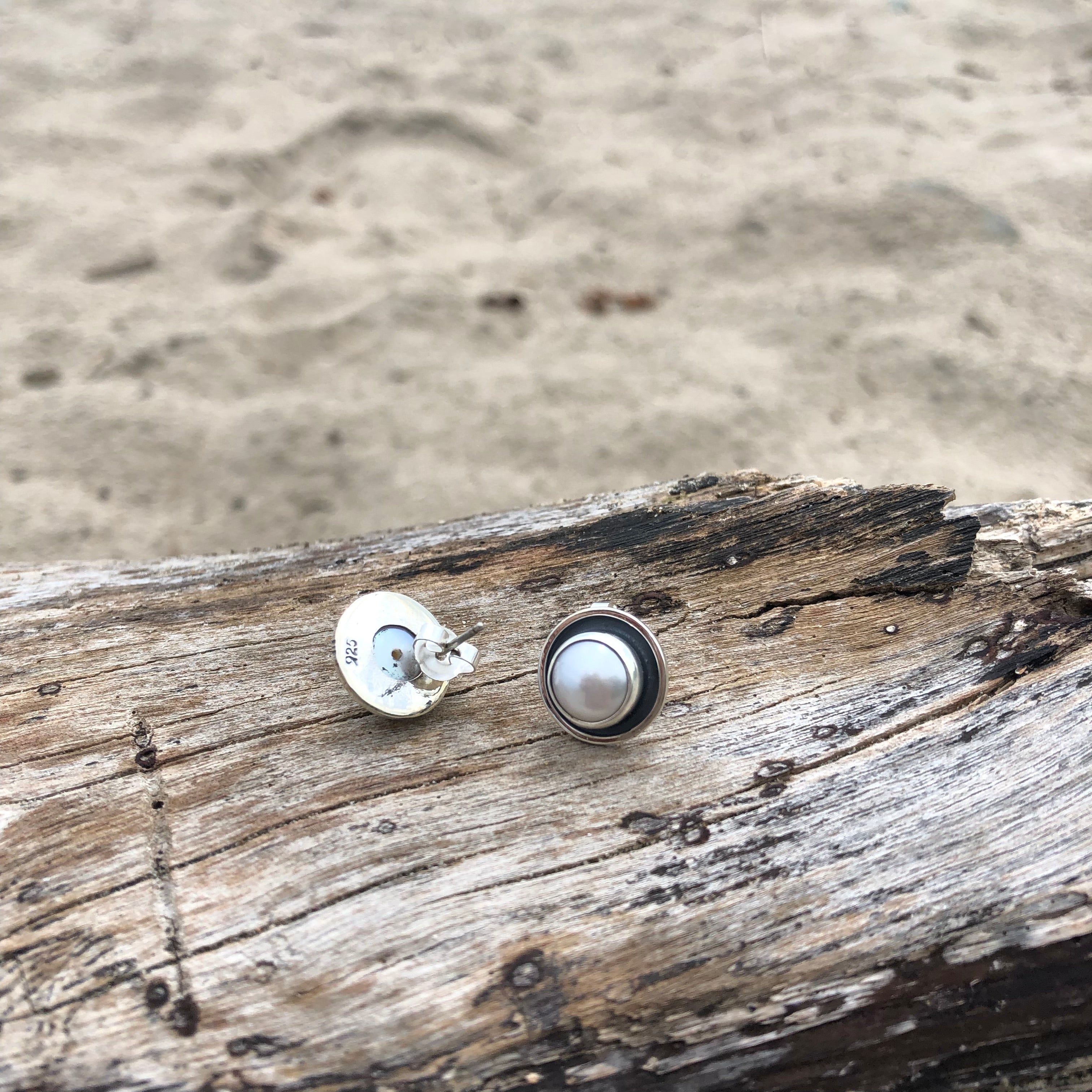 Pearl Eye Posts-Jenstones Jewelry