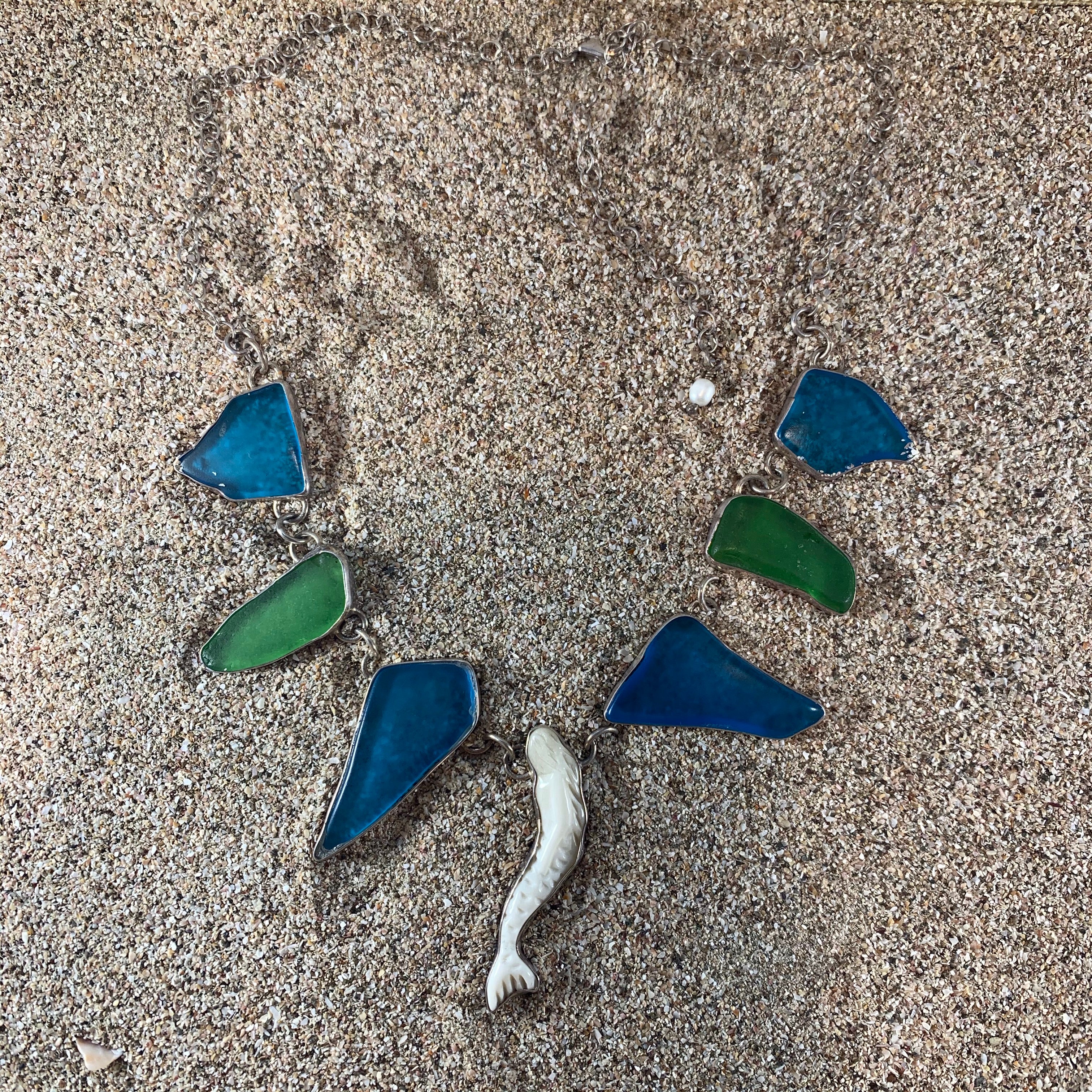 Mermaid Sea Glass Necklace-Jenstones Jewelry