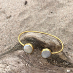 Load image into Gallery viewer, Coin Pearl Bronze Wrap Cuff-Jenstones Jewelry
