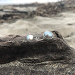 Load image into Gallery viewer, Gray Fresh Water Pearl Post Earrings-Jenstones Jewelry
