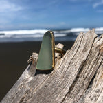 Load image into Gallery viewer, Bronze Sea Glass Ring Sea Green-Jenstones Jewelry
