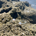 Load image into Gallery viewer, Double White Fresh Water Pearl and Sterling Silver Bangle-Jenstones Jewelry

