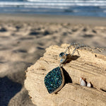 Load image into Gallery viewer, Diamond Ocean Blue Druzy Pendant with Blue Topaz-Jenstones Jewelry
