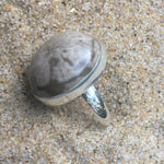 Load image into Gallery viewer, Fossilized Sand Dollar Ring-Jenstones Jewelry
