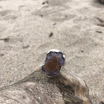 Load image into Gallery viewer, Geode Agate Amethyst Sterling Silver Ring-Jenstones Jewelry
