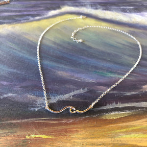 Wave Necklace in Sterling Silver-Jenstones Jewelry