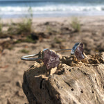 Load image into Gallery viewer, Raw Amethyst Drusy Wrap Bangle-Jenstones Jewelry
