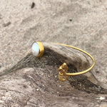 Load image into Gallery viewer, Pearl and Mermaid Bronze Wrap Cuff-Jenstones Jewelry
