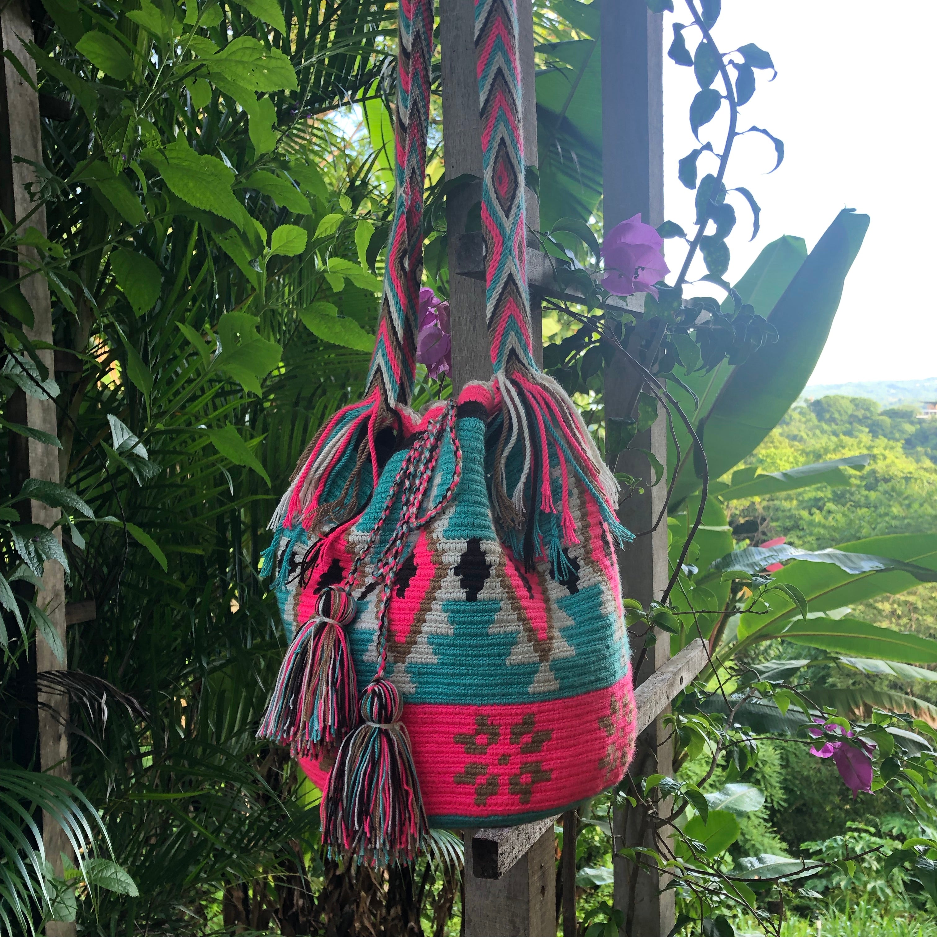 Mochila Hot Pink/Turquoise Diamond Design-Jenstones Jewelry