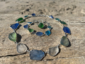 Sea of Colors, Sea Glass Necklace-Jenstones Jewelry