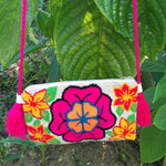 Load image into Gallery viewer, Pink Hibiscus Clutch Mochila-Jenstones Jewelry
