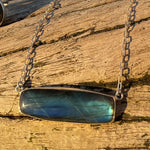 Load image into Gallery viewer, Labradorite Fire Blue Power Necklace-Jenstones Jewelry
