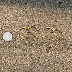 Nosara Heart Wave Hoops GP over Bronze-Jenstones Jewelry