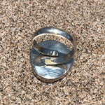 Load image into Gallery viewer, Pearl Ring, Large White Coin-Jenstones Jewelry
