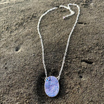 Load image into Gallery viewer, Purple Druzy Quartz Necklace-Jenstones Jewelry
