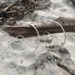 Load image into Gallery viewer, Open Wave Hoops Sterling Silver-Jenstones Jewelry
