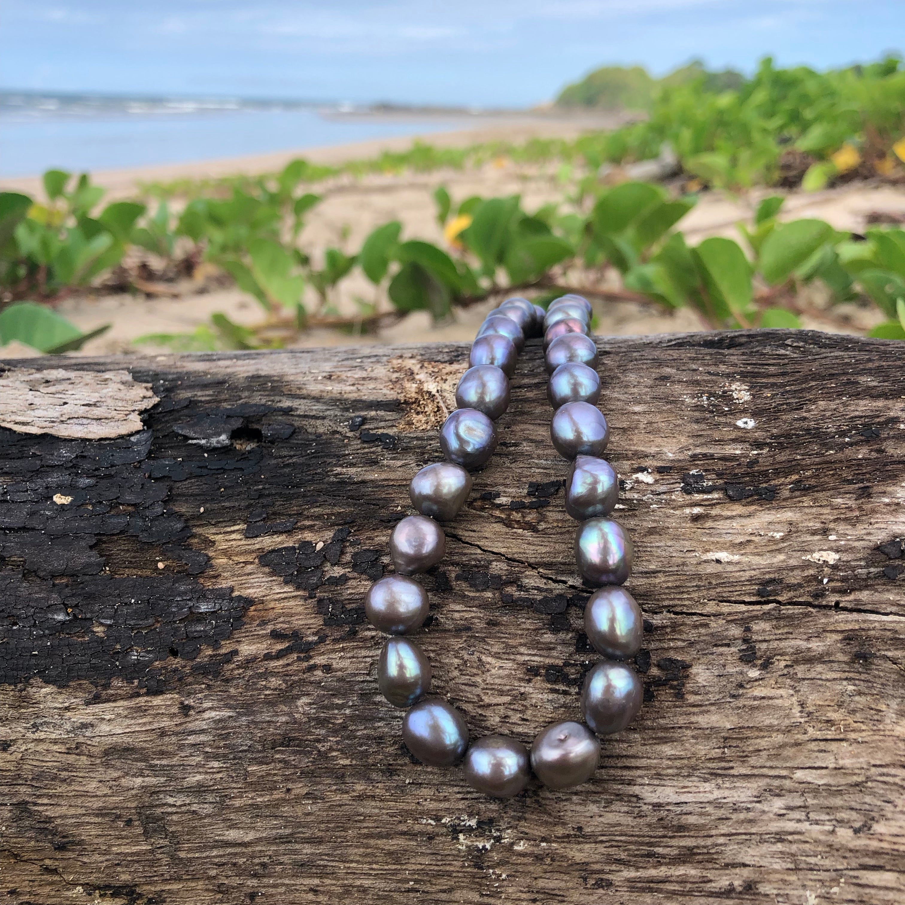 Pearl Necklace Purple Freshwater-Jenstones Jewelry