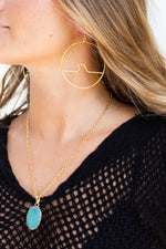 Load image into Gallery viewer, Hammered Wave Hoops GP over Bronze Large Modern-Jenstones Jewelry
